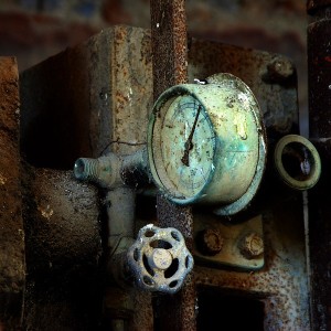 rusted gauge